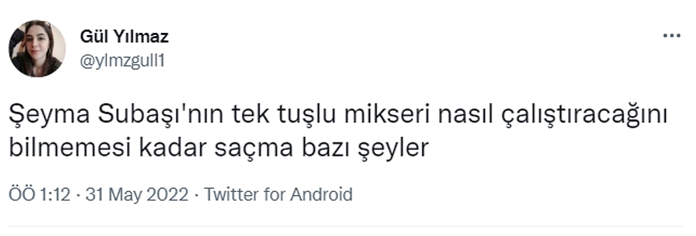 Şeyma Subaşı'nın Mikser Kullanmayı Bilmemesi Dalga Konusu Oldu!