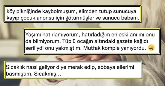 Çocukluklarına Dair Hatırladıkları İlk Anılarıyla Nostaljinin Dibini Yaşatarak Hepimizi Etkileyen Kullanıcılar