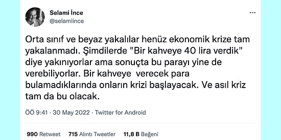 Orta Sınıf ve Beyaz Yakalının Henüz Ekonomik Krize Yakalanmadığını İddia Eden Paylaşım Tartışma Yarattı