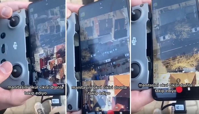 Tartışma Yaratan Kıskançlık: Kız Arkadaşını Okul Çıkışı Drone ile Takip Eden Genç