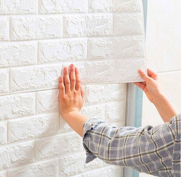4. Kendinden yapışkanlı esnek köpük duvar kağıdı her yere uygulanabilir.