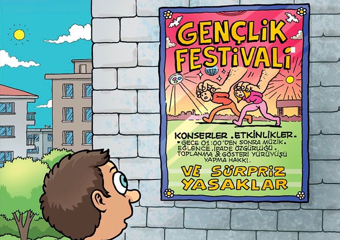 AKP'nin Festival, Konser ve Müzik Yasağı Mizah Dergisi Uykusuz'un Kapağında!