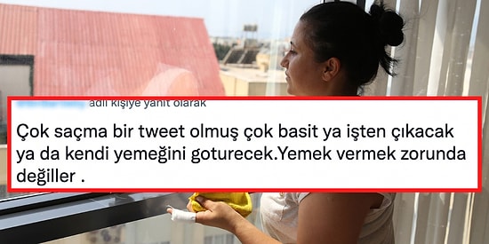 'Temizliğe Gelen Kadın Çalışana Öğle Yemeği Verilmeli mi?' Tartışması Twitter’da Gündem Oldu