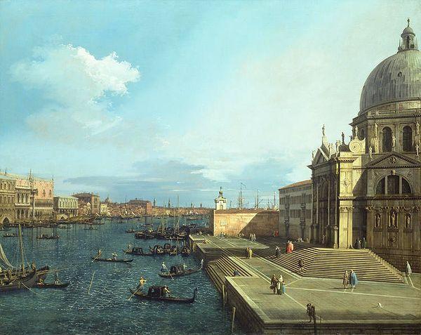 9. Canaletto - La Salute Kilisesi'ndeki Büyük Kanal (1738)