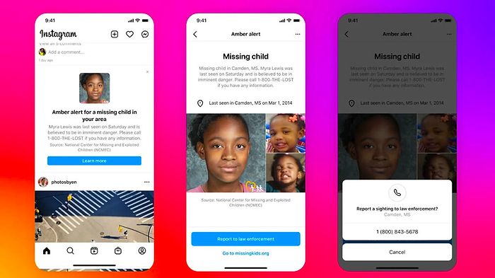 Instagram Kaçırılan ve Kaybolan Çocuklar İçin Harekete Geçiyor