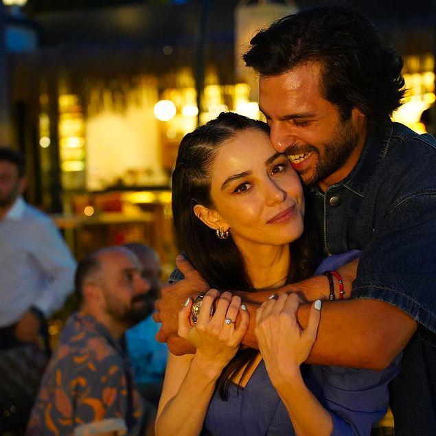 Özge Gürel'den Nişanlısı Serkan Çayoğlu'na Romantik Kutlama: Çok Aşığım Sevgilim!