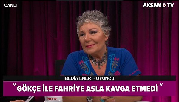 Akşam TV'de Hüsne Köşger'e konuşan Ener, Köşger'in '2. Sayfa'da yaptığınız açıklamada Fahriye Evcen ve Gökçe Bahadır'ın sanki dizideki Necla ve Leyla gibi kavgalı olduğu gibi lans edildi. Sizin kastettiğiniz şey bu değildi herhalde?' sorusuna 'Kesinlikle değildi.' diyerek cevap verdi.