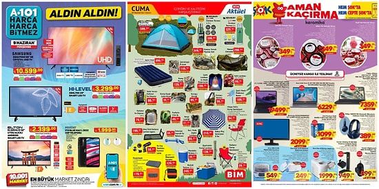İndirim Günleri Başlıyor: 6 - 12 Haziran Haftasında A101, BİM ve ŞOK Aktüel Ürünler Listesinde Neler Var?
