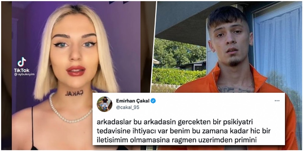 Rapçi Çakal'dan Boynuna Adını Yazdıran ve İlişkileri Olduğunu İma Eden TikToker Aybüke'ye Sert Tepki