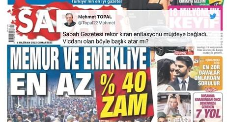 Yandaş Sabah Gazetesi Enflasyonu Müjdeymiş Gibi Duyurdu, Sosyal Medyada Topa Tutuldu