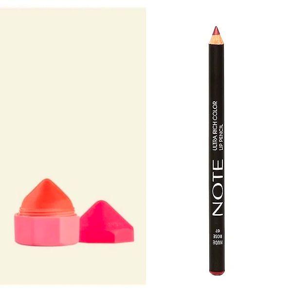 13. THE BODY SHOP Lip Juicers + Note Cosmetics Ultra Rich Color Dudak Kalemi