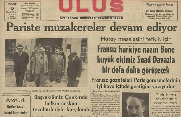 Bugünün eski gazetesi: 6 Haziran 1938