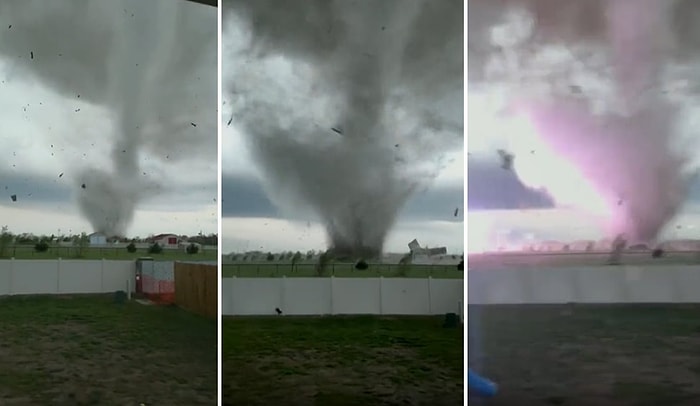 Çok Yakındaki Hortumu Kaydederken O Hortumun Üzerine Doğru Geldiğini Fark Etmeyen Adamın Korku Dolu Anları