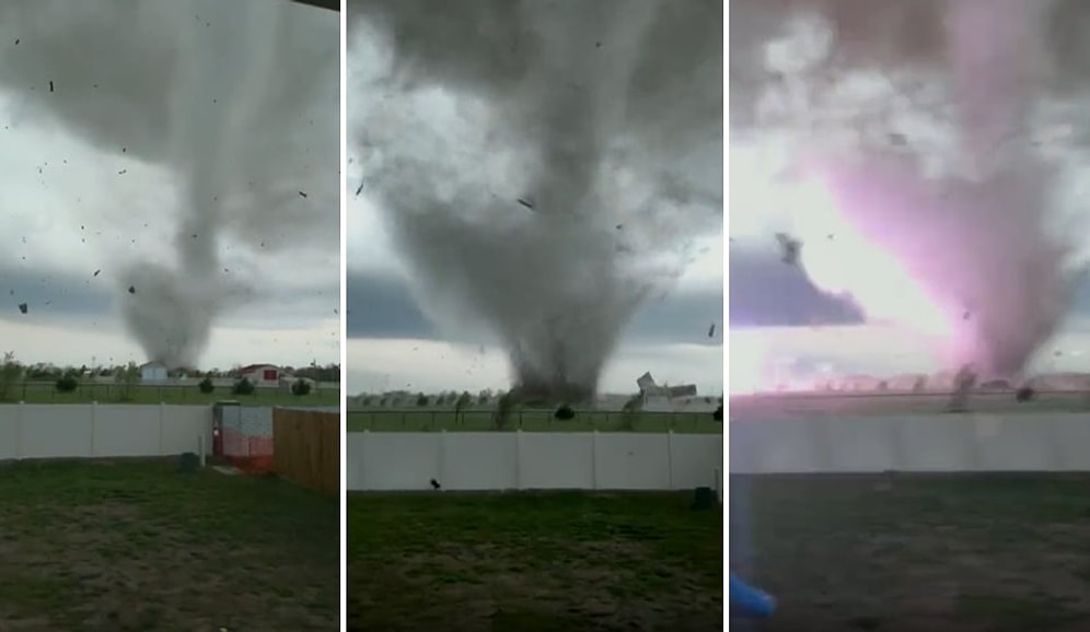 Çok Yakındaki Hortumu Kaydederken O Hortumun Üzerine Doğru Geldiğini Fark Etmeyen Adamın Korku Dolu Anları