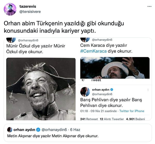 14. Orhan Aydın diye yazılır...