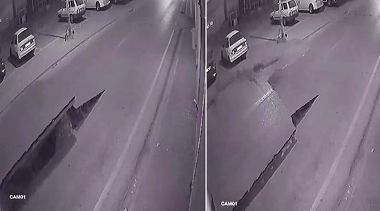 En Kral Bilim Kurgu Filminde Şu Sahneyi Göremezsiniz: Adana'da Su Borusu Patlayınca Yer Yarıldı