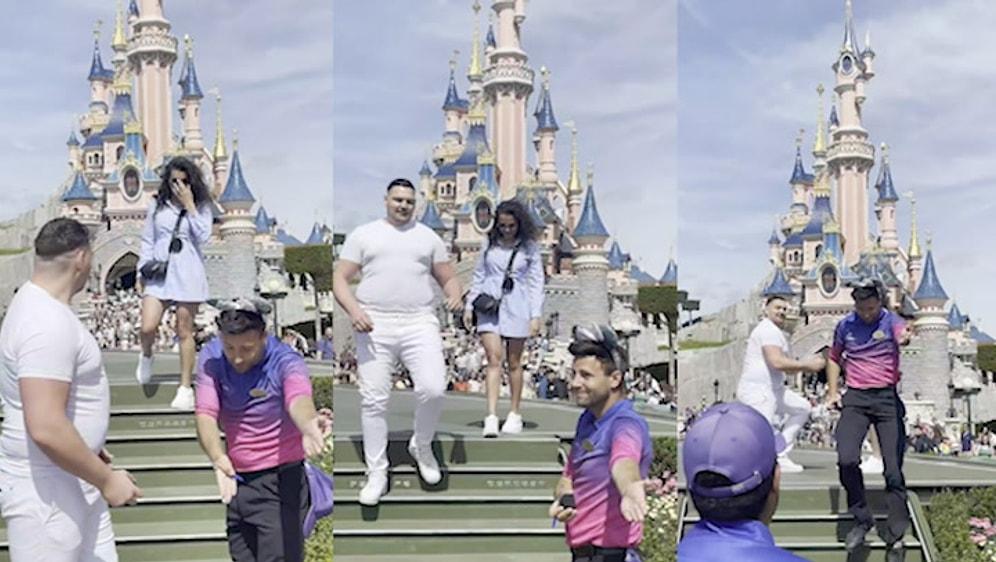 Evlilik Teklifi Sırasında 'Yüzüğü Çalma Şakası' Yapan, Ağzına Kürekle Vurmalık Disneyland Çalışanı
