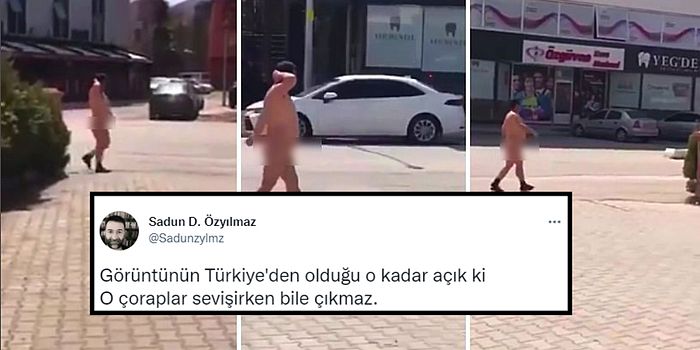 Birileri Ülkeye Çıplaklık Büyüsü mü Yaptı? Vatandaşın Biri Kahramanmaraş'ta Çırılçıplak Şekilde Caddede Yürüdü