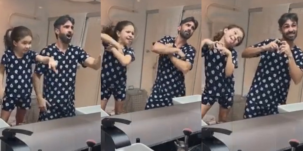 Kız Babası Olmasının Hakkını Veren Abimizin, Aynı Kıyafeti Giydiği Kızıyla Eğlenerek Dans Ettiği Müthiş Anlar