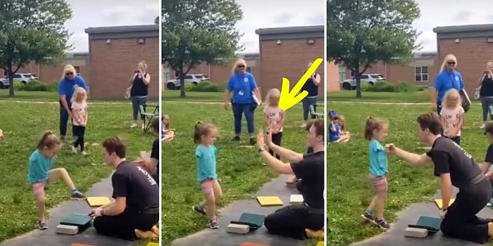 Kolları Olmayan Minik Öğrencisini Tebrik Etmek İçin 'Çak Beşlik' Yapan Eğitmenin Büyük S*çtığı Anlar