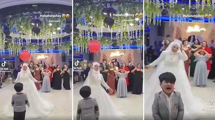 Çocuğun Oynamak İçin Attığı Balonu Patlatan Gelin, Çocuğu Hüngür Hüngür Ağlattı