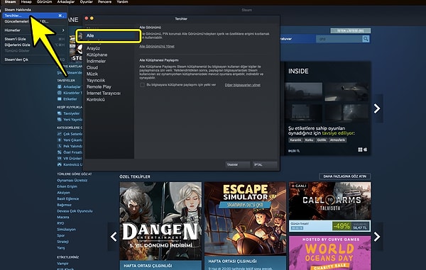 Steam aile paylaşımı nasıl yapılır?