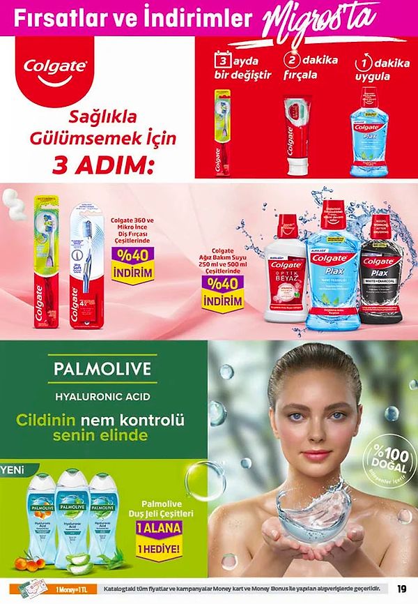 Palmolive duş jeli çeşitleri 1 alana 1 hediyeli.