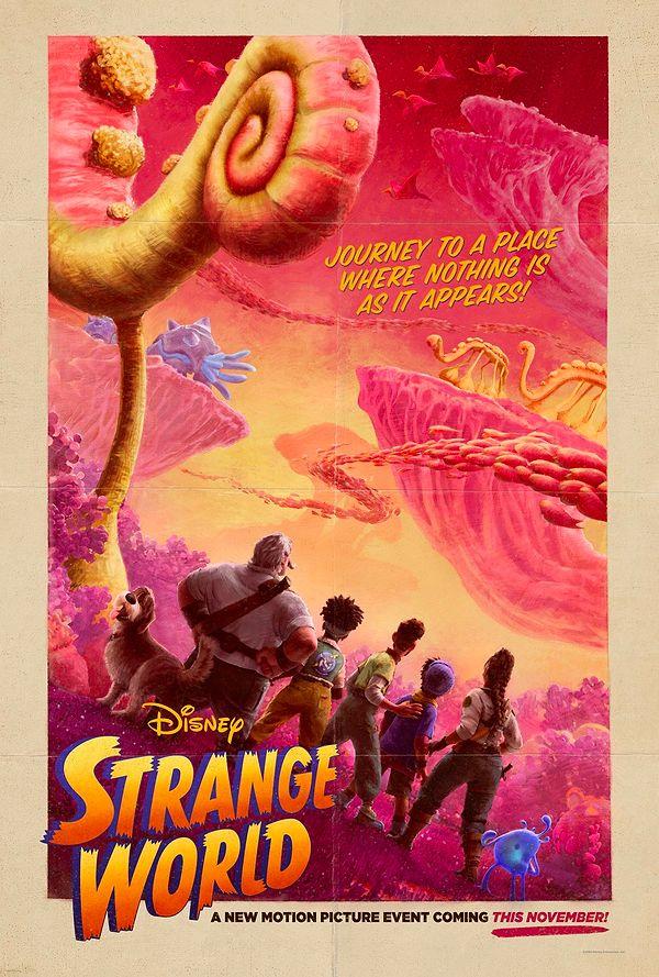 12. Disney'in başrolünde Jake Gyllenhaal'ın yer aldığı yeni animasyon filmi Strange World'den yeni bir afiş yayımlandı.