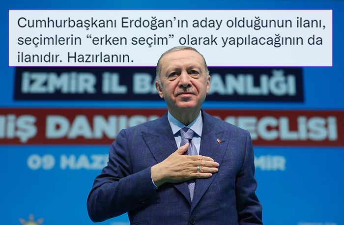 Erdoğan'ın Adaylık İlanı Erken Seçim Habercisi mi?