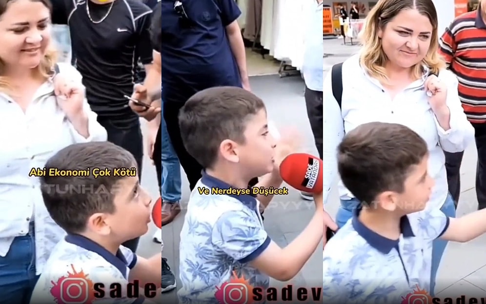 7 Yaşındaki Çocuk Sokak Röportajına Damgasını Vurdu: 'Ekonomi Çok Kötü Abi, Euro ile Altın Uçmuş Halde'