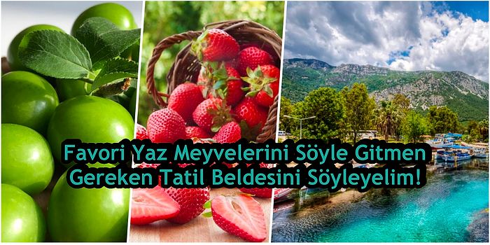 Favori Yaz Meyvelerini Söyle Gitmen Gereken Tatil Beldesini Söyleyelim!