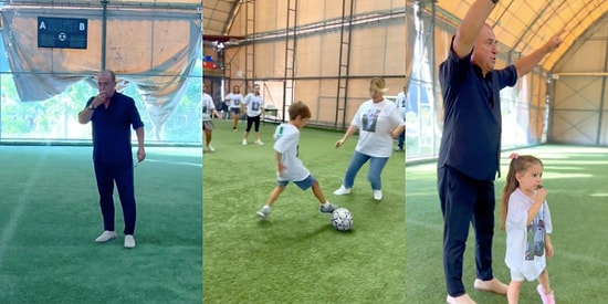 Fatih Terim'in Torunu Yaman'ın Doğum Gününde Ailecek Eğlendiği ve Hakemlik Yaptığı Aşırı Tatlı Anlar