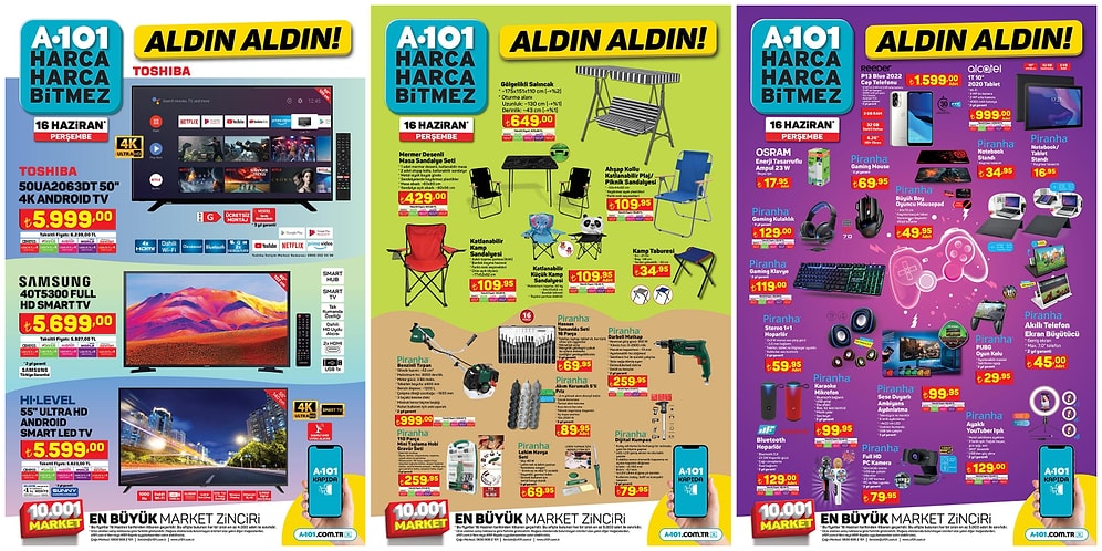 16 Haziran 2022 A101 Aldın Aldın Kataloğu