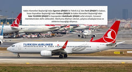 THY'nin Paylaştığı Ölüm İlanı Kadrolaşmayı Ortaya Çıkardı: Tüm Aile Şirketin Bünyesinde