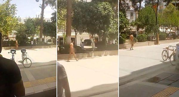 Bu sefer de Mardin'de kaydedilen bir görüntü sosyal medyada gündem oldu. O görüntüde bir erkek çırılçıplak bir şekilde sokakta yürürken görüntülendi.
