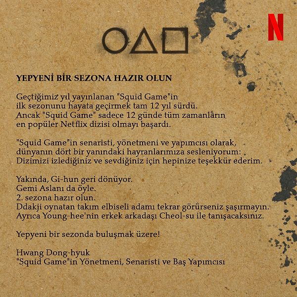 Dizinin 2. sezon duyurusu için Netflix, o kart temalı bir görsel paylaştı.