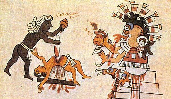 Bununla birlikte Aztekler, insanları kurban etmeden önce son yemek olarak onlara bir bardak sıcak çikolata verirlerdi...