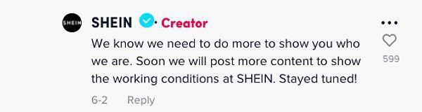 Bu arada Shein, ilerleyen günlerde çalışma koşullarını gösterecekleri bir video paylaşacaklarını da duyurdu. Söylemiş olalım.