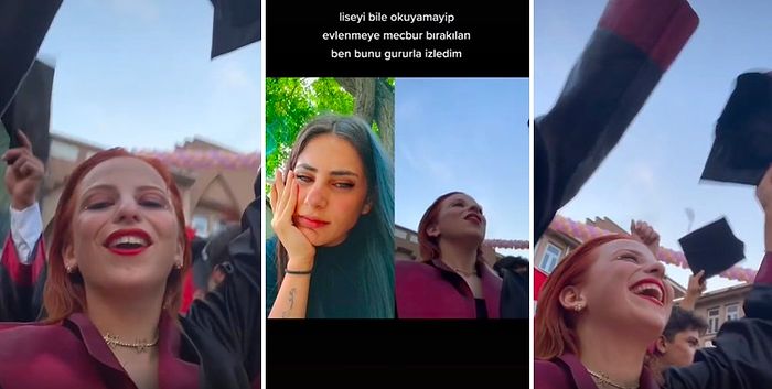 İç Çekerek Baktığı Mezuniyet Videosuna, '15 Yaşında Evlenmeye Mecbur Bırakıldım' Diyen Kadının Kahreden Yorumu