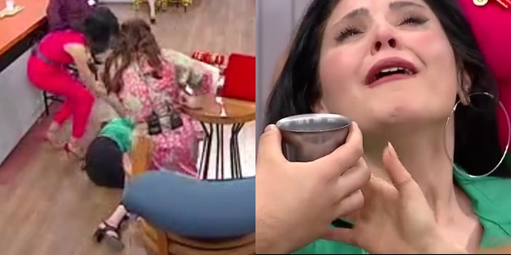 Gelinim Mutfakta Yarışmacısı, Canlı Yayında Nişanlısının Kendisini Aldattığını Öğrenince Baygınlık Geçirdi