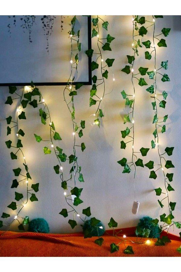 10. Yeşil yapraklı bu sarmaşık led aydınlatması sayesinde mekanınıza estetik katacak.