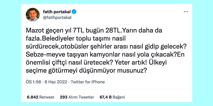 Akaryakıt Zamları, Alınamayan Randevular... Alnı Olsa da Öpsem Dedirten Haftanın Aşırı Haklı 15 Tweeti