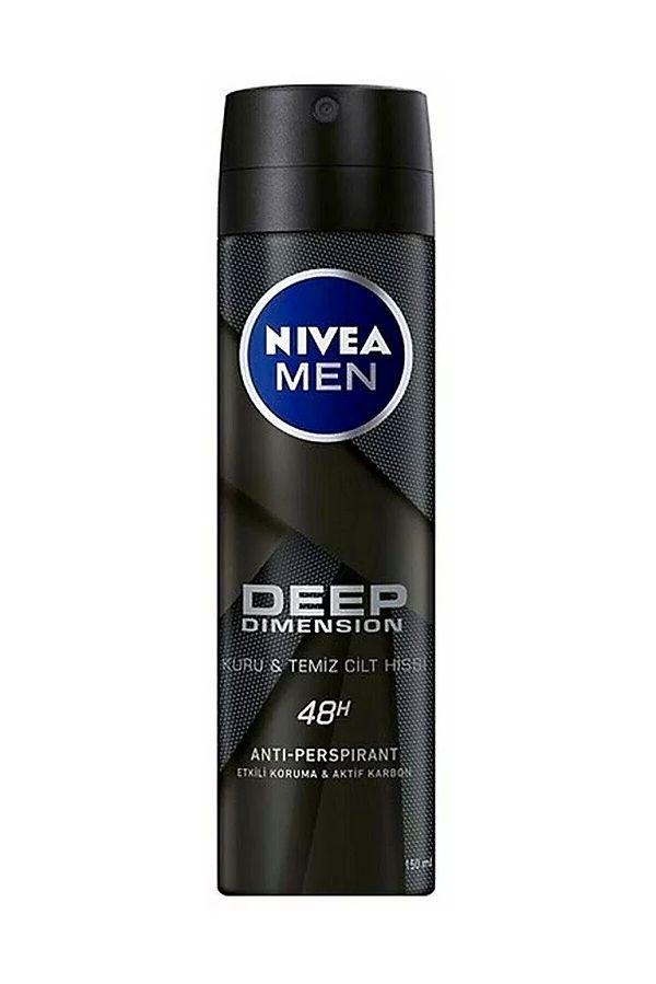 3. Ter kokusuna savaş açan erkeklerin tercihi Nivea Men Deep Dimension deodorant olmuş.