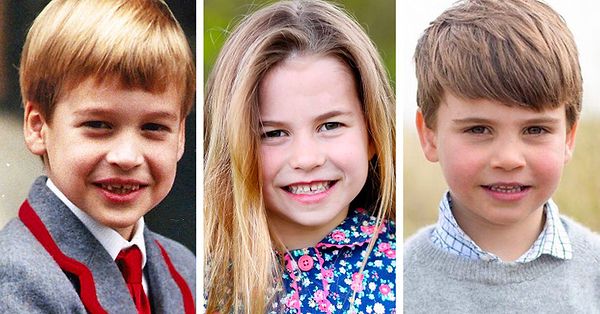 1. Prens William'ın 7 yaşındaki fotoğrafı;  6 yaşındaki kızı Prenses Charlotte, ve  4 yaşındaki oğlu Prens Louis