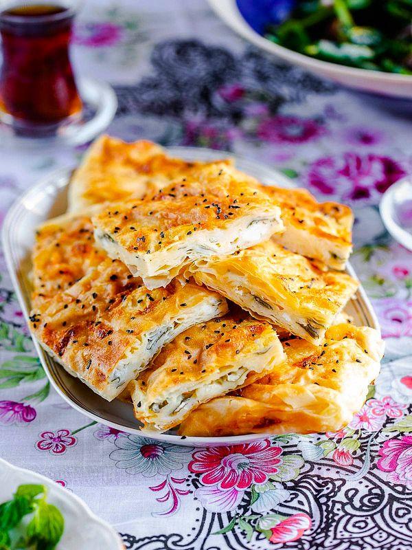 Bazı kaynaklar böreğin, Farsça būrak "بورک " hamur ve etle yapılan bir yiyecek" sözcüğünden türetildiğini, bazı kaynaklarda Farsça būrak'in Türkçe börek'ten alındığını söylemektedir.
