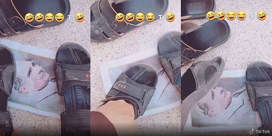 Yabancı Uyruklu Sığınmacının, Atatürk'ün Resmini Ayaklarının Altına Alıp Dalga Geçtiği Anlar Tepki Çekti