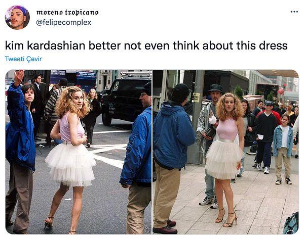 6. "Kim Kardashian bu elbiseyi düşünmese iyi olur"