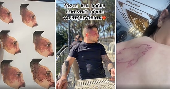 Aşk Be! Sevgilisinin Yüzündeki Doğum Lekesinin Aynısını Sırtına Dövme Olarak Yaptıran Kadın