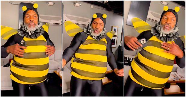 Kelebek Gibi Uçar Arı Gibi Sokarım: Efsane Boksör Mike Tyson'ın Arı Kostümlü Görüntüleri Viral Oldu🐝