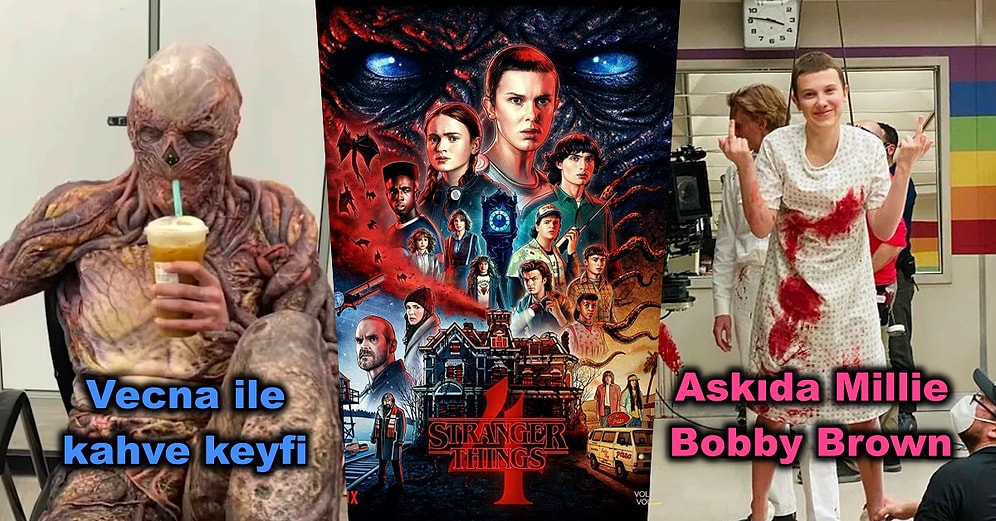 Stranger Things Dizisinin 4.Sezonundan Hepsi Birbirinden Eğlenceli 36 Kamera Arkası Görüntüsü